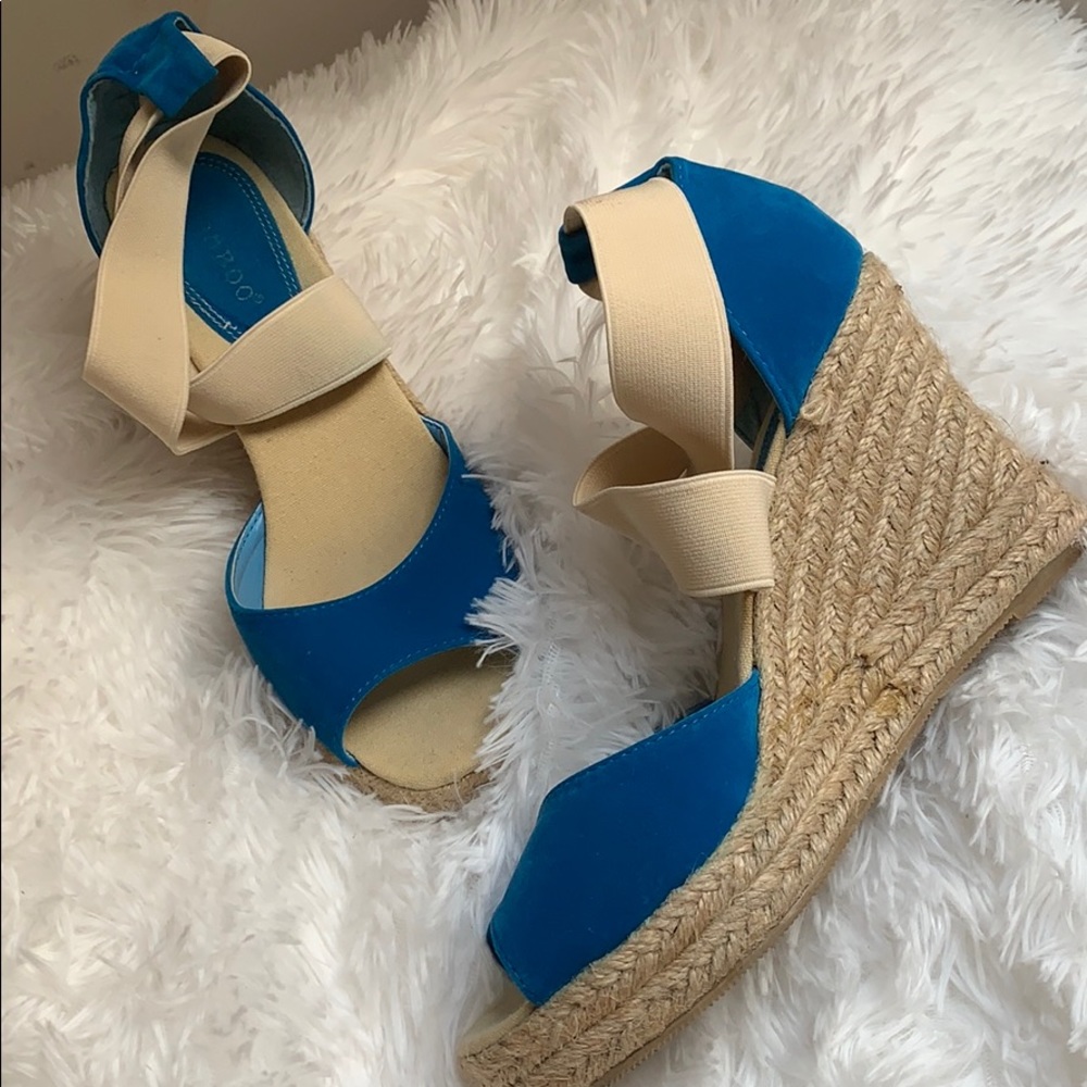 NWOT!!! Bamboo blue Espadrilles!!
